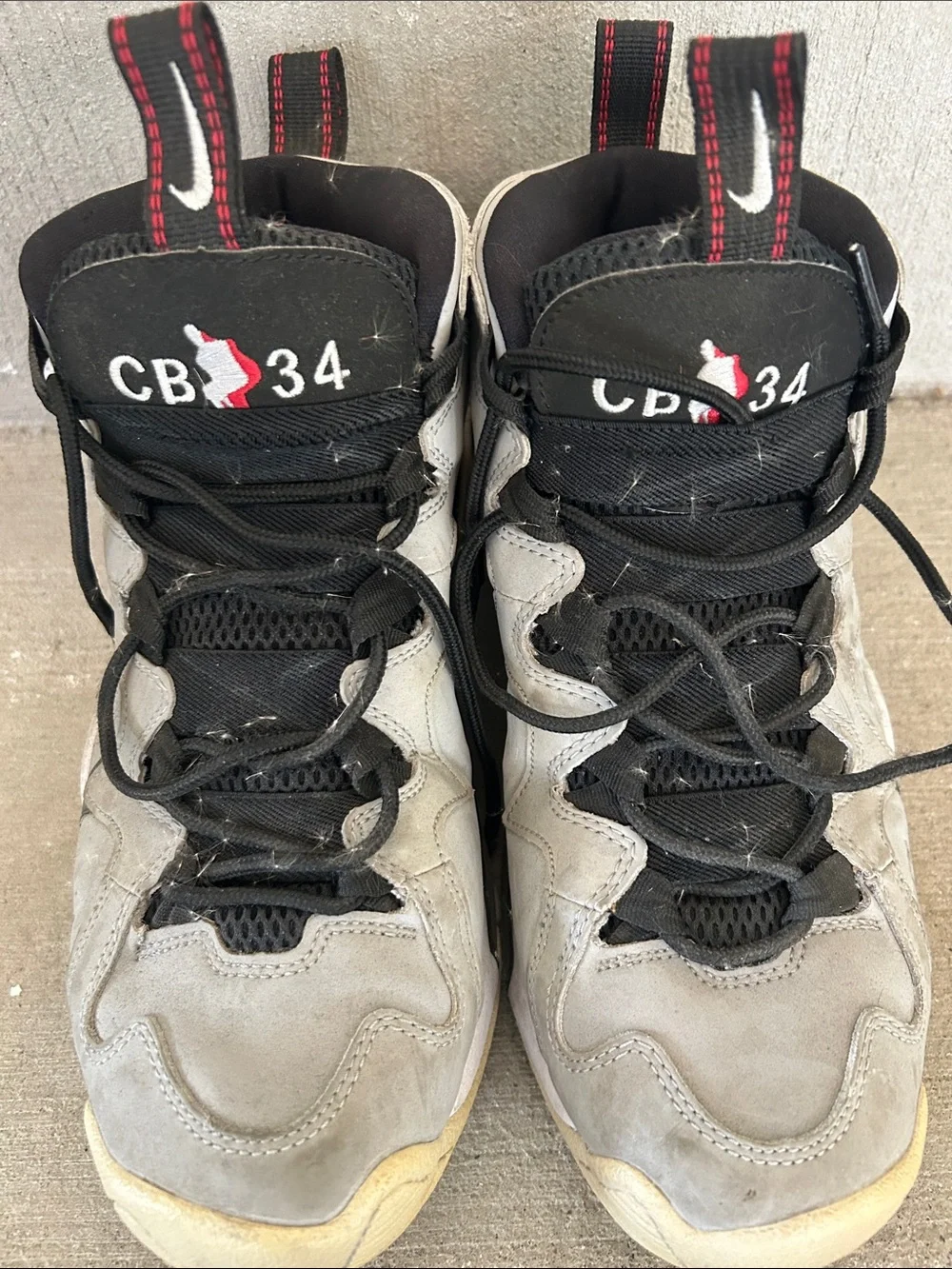 Nike CB34 Gray, Black & Red Basketball Sneakers